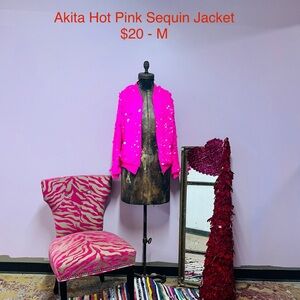 Akira Pink Sequin Jacket
